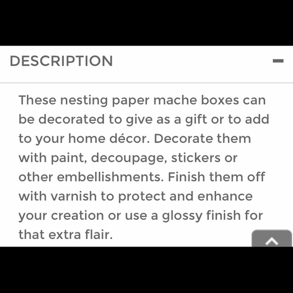 Nesting Paper Mâché square box set - Picture 4 of 8